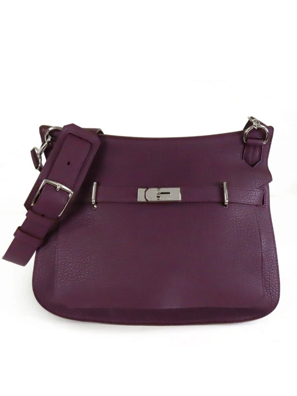 Hermes Jypsiere 37 Ultra Violet Silver Fjord Shoulder Bag